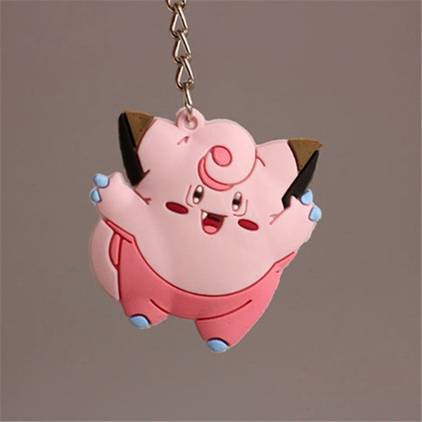 Pikachu Keychain Pocket Monsters Key Holder Pokemon Go Key Ring Pendant 3D Mini Charmander Squirtle Bulbasaur Figure Toys