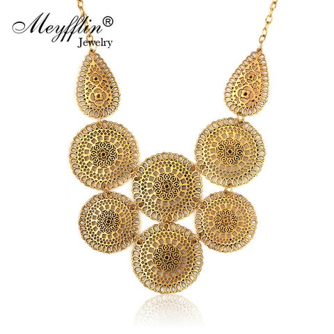 Statement Maxi Necklaces & Pendants Bijoux Collier Femme For Women Collar 2017 Mujer Fashion Vintage Gold Choker Jewelry Colar
