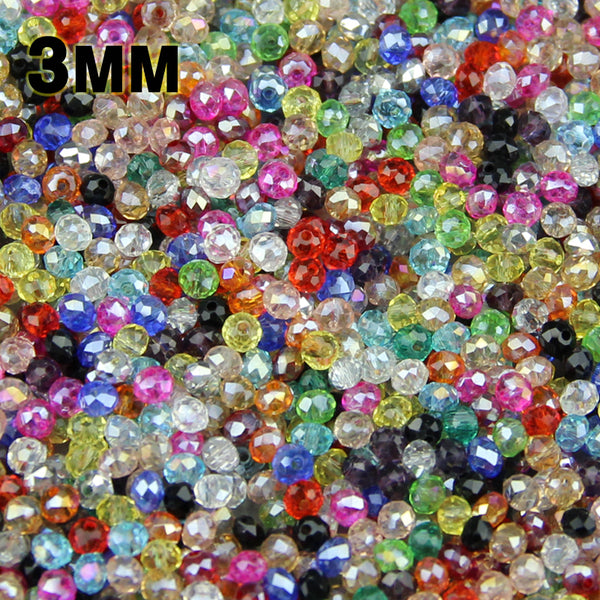 JHNBY Round Shape Upscale Austrian crystals beads High quality 3mm 200pcs loose rondelles glass ball bracelet Jewelry Making DIY
