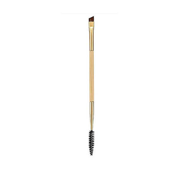 Fulljion Pro 1pcs Makeup Eyebrow Brush + Eyebrow Comb Portable Double Bamboo Handle Eyebrow Makeup Brushes For Eyes Makeup Tools