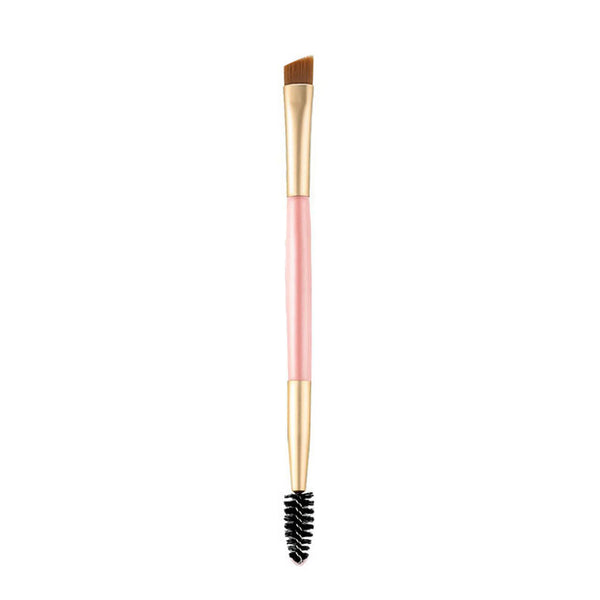 Fulljion Pro 1pcs Makeup Eyebrow Brush + Eyebrow Comb Portable Double Bamboo Handle Eyebrow Makeup Brushes For Eyes Makeup Tools