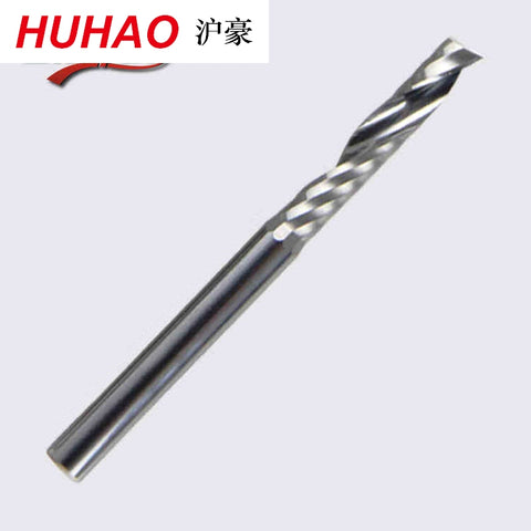 Free Shipping Single Flute CNC Router Bits One Flute Spiral End Mills Carbide Milling Cutter Spiral PVC Cutter
