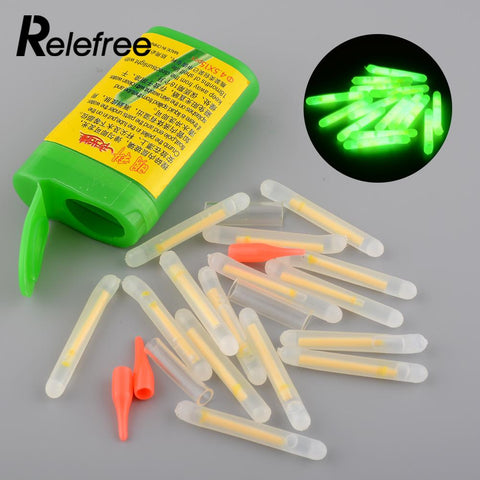 Relefree 15Pcs 4.5x36mm Fishing Fluorescent Light stick Light Night Float Rod Lights Dark Glow Stick Drop Shipping
