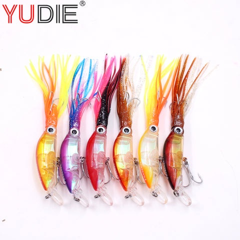 1PCS Octopus Crank Swings Squid Bait 17cm 18.5g For Artificial 6 Color Hard Bait Tuna Sea Fishing Wobblers Spinner Tools Allure