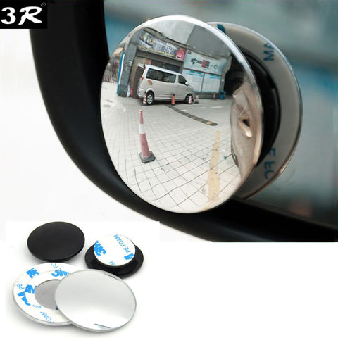 1 pair 3R 360 Degree frameless ultrathin Wide Angle Round Convex Blind Spot mirror for parking Rear view mirror high quality