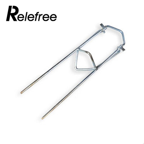 Relefree Outdoor Protable Adjustable Sliver Alloy Support Stand Fishing Rod Rest Holders 25*11*6cm
