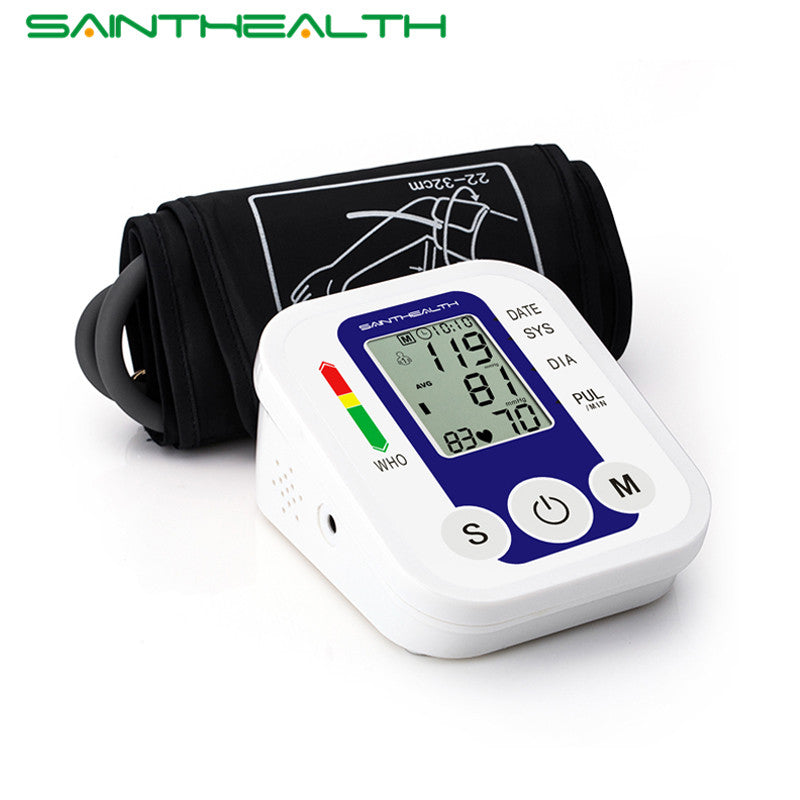 Arm Blood Pressure Pulse Monitor Health Care Monitors Digital Upper Portable Blood Pressure Monitor Meters Sphygmomanometer