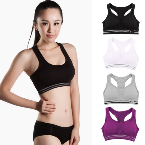 Absorb Sweat Quick Drying Sports Gym Push Up Bra Fitness Padded Stretch Workout Top Vest Running Sleeveless Yoga Underwear Women