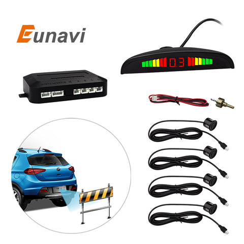 2017 Sale Eunavi 1set Car Led Parking Sensor Kit Display 4 Sensors For All Cars Reverse Assistance Backup Radar Monitor System
