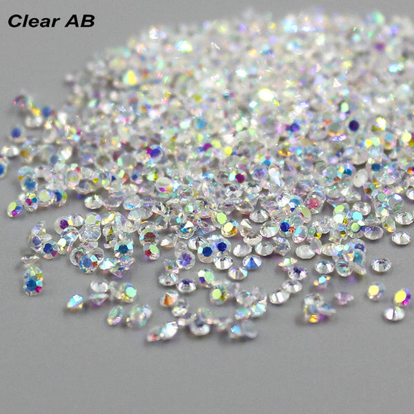 Buy 1 get free 1 Crystal 1.1mm Mini Nail Rhinestone Micro Nail Rhinestones For Nails Art Decorations Manicure Accessoires