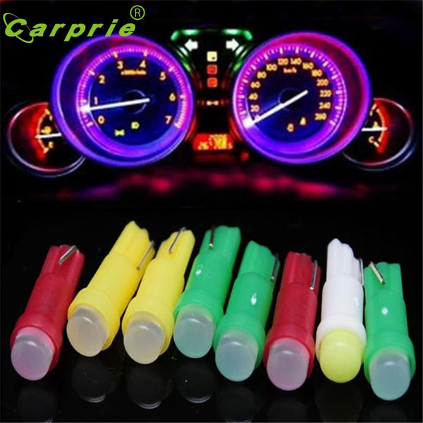 Car-styling 10PC T5 Car auto Cob Led white LED lamps Car Door LED Light Bulbs DEC 29#2