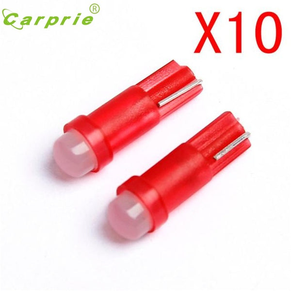 Car-styling 10PC T5 Car auto Cob Led white LED lamps Car Door LED Light Bulbs DEC 29#2