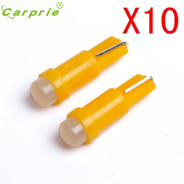 Car-styling 10PC T5 Car auto Cob Led white LED lamps Car Door LED Light Bulbs DEC 29#2