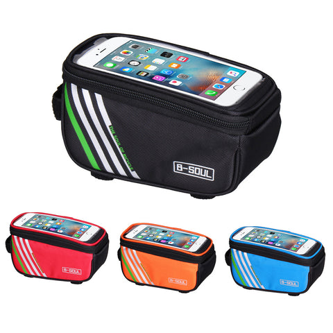 Waterproof Touch Screen Bike Bag Bicycle Frame Front Tube Waterproof Mobile Phone Bag for 5.0 inch Mobile Phone 4 Colors New