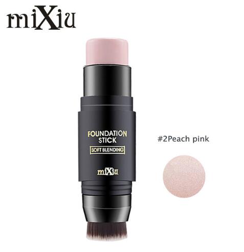 MIXIU 1pcs Highlighter Bronzers Stick Face Makeup Shimmer Powder Creamy Waterproof Silver Shimmer Light Concealer With Brush