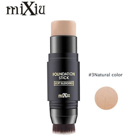 MIXIU 1pcs Highlighter Bronzers Stick Face Makeup Shimmer Powder Creamy Waterproof Silver Shimmer Light Concealer With Brush