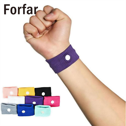 Forfar 2Pcs Wrist Band Anti Nausea Wristbands Sickness Car Motion Sea Sick Ship Plane Cotton Adjustable Travel Reusable