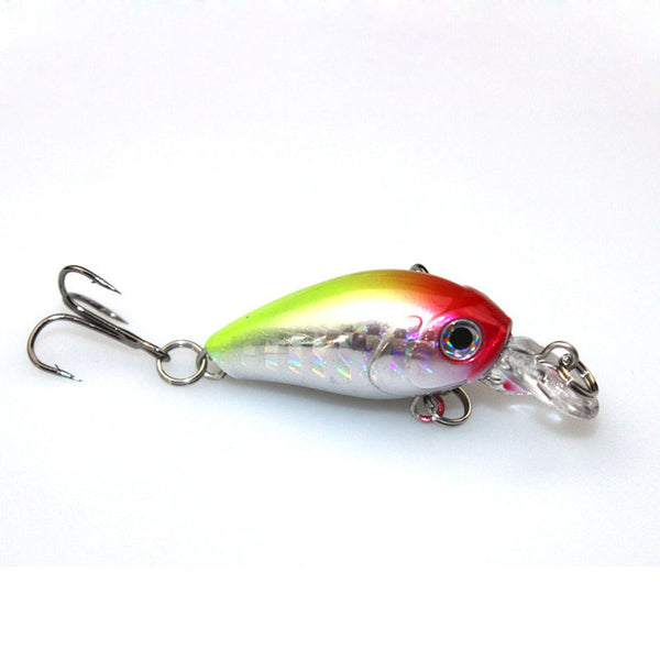 1Pcs Mini Crank Fishing Lure Pesca isca artificial 4.5cm 4.2g topwater Wobbler Crankbait Hard Bait Carp fishing 3D Eyes WQ209