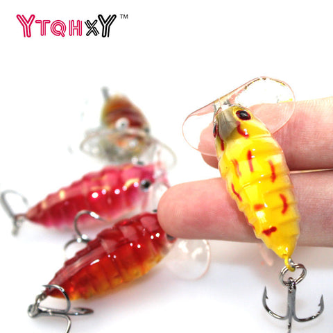 1Pcs Fly fishing Lure Pesca  Insects Hrad Bait Bass cicada isca artificial 4cm 4.2g Lures Crankbaits Carp fishing WQ206