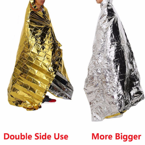 OUTAD 2.1*1.6m 50g Big Waterproof Emergent Survive Rescue Blanket Foil Thermal Outdoor First Aid Curtain Military Blanket Cheap