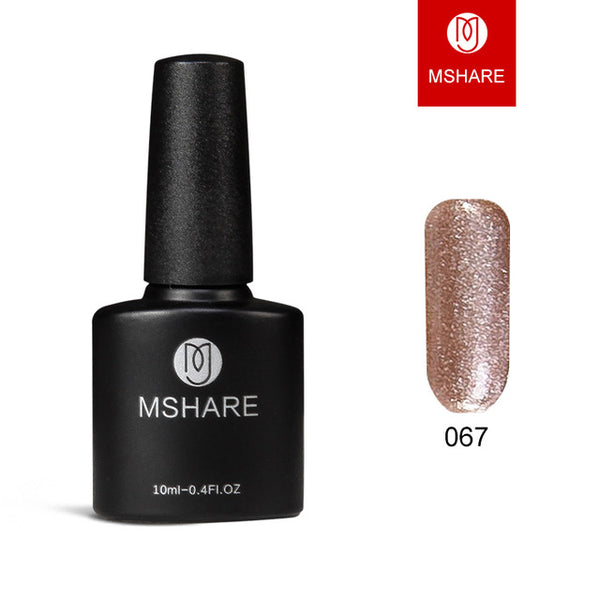 MSHARE 10ml Diamond Nail Gel Glitter Polish Bling Silver UV Gel Nails Gold Varnish Soak Off Lak Lacquer Resin Materials MS01