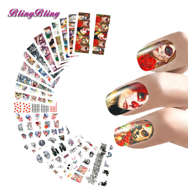 24 sheet Nail Sticker Marilyn Monroe Nail Art Water Decals Audrey Hepburnl Design Nail Wraps Transfer Foil Nails Decorations