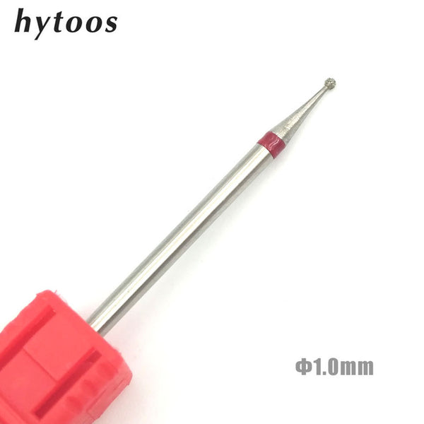 HYTOOS 6 Size Ball Diamond Nail Drill Bit Rotary Burr Cuticle Clean Bits For Manicure Drill Accessories Nail Beauty Tool Mills