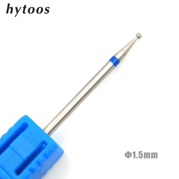 HYTOOS 6 Size Ball Diamond Nail Drill Bit Rotary Burr Cuticle Clean Bits For Manicure Drill Accessories Nail Beauty Tool Mills