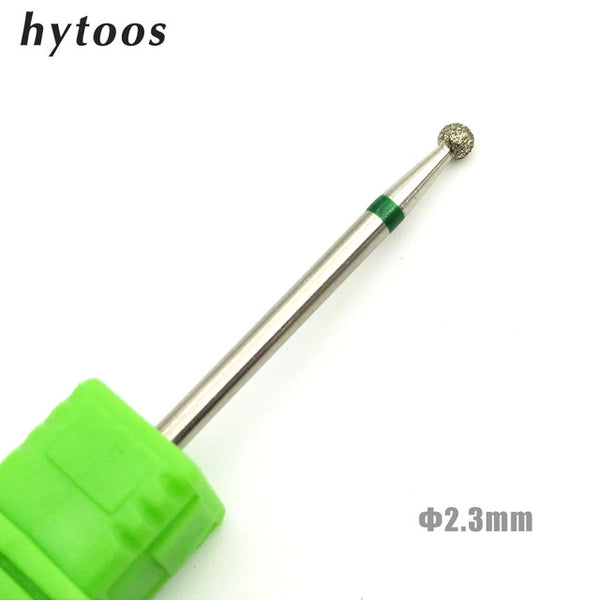 HYTOOS 6 Size Ball Diamond Nail Drill Bit Rotary Burr Cuticle Clean Bits For Manicure Drill Accessories Nail Beauty Tool Mills