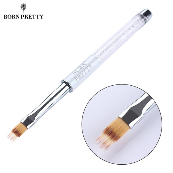 1 Pc Gradient Nail Art Pen UV Gel Pen Drawing Painting Brush Blue Green Yellow White Rhinestone Handle Manicure Nail Brush Tool