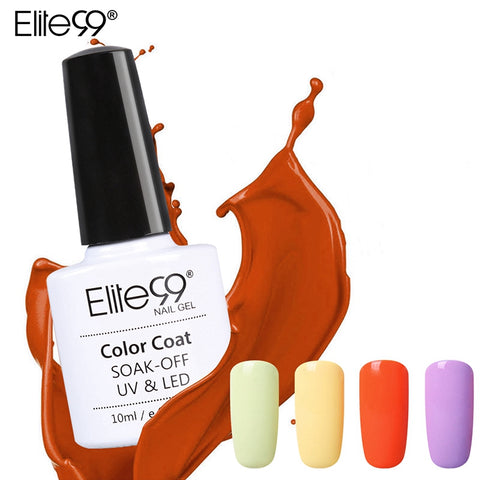 Elite99 Pure Gel Nail Polish Manicure Gloss Macaron Color Gel Varnish Long-lasting Soak Off UV Polish Gel Lacquer 10ML/PC