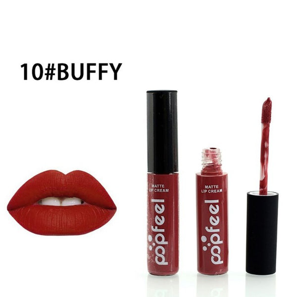 Brand Liquid Lipstick Matte Lipstick Lip  Batom Lip Kit labiales matte Moisturizer Long Lasting Waterproof Nude Pintalabios