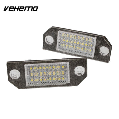 Vehemo 2Pcs 12V White 24 LED Number License Plate Light Lamp for Ford Focus C-MAX MK2