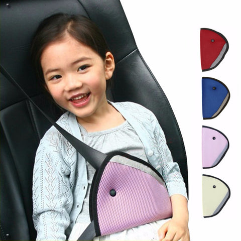 Triangle Baby Kids Car Safe Fit Seat Belt Adjuster Device Auto Safety Belt Cover Child Neck Protection Positioner Breathable