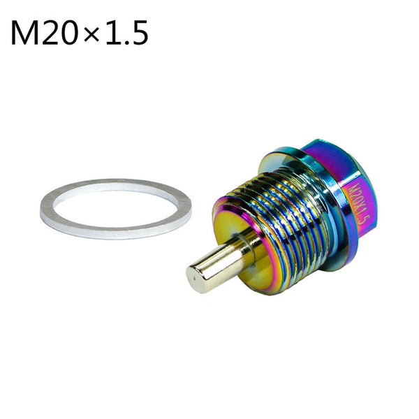 CNSPEED M12 M14 M16 M20*1.5 / 1.25 Neo Chrome Aluminum Magnetic Oil Drain Bolt Oil Sump drain plug nut Oil Drain Plug Magnetic