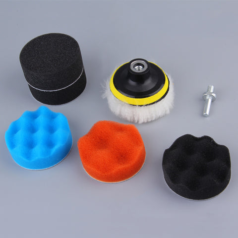 EDFY 7pcs Gross Polishing Buffing Pad Kit for Auto Car Polishing Wheel Kit Buffer With Drill Adapter Hot Selling
