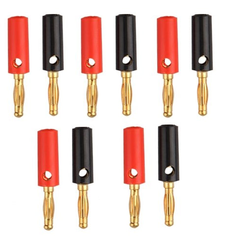 10 X Audio Speaker Screw Banana Gold Plate Plugs Connectors 4mm, IN STOCK, FREE SHIPPING