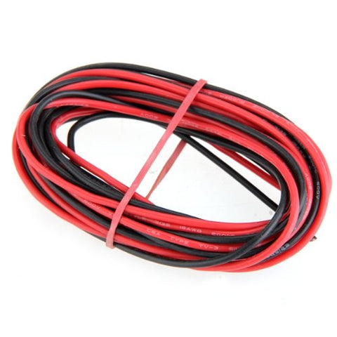 2015 Hot 2x 3M 18 Gauge AWG Silicone Rubber Wire Cable Red Black Flexible