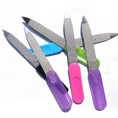 New  Mini Steel Functional Nail File Cleaner Charp End for Dust Remover Nail Art  Manicure tool Gift