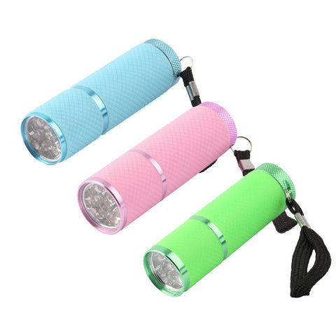 Portable Mini 9 LED Nail Dryer Curing led gel lamp Flashlight Torch For UV Gel nail polish dryer Hot Selling