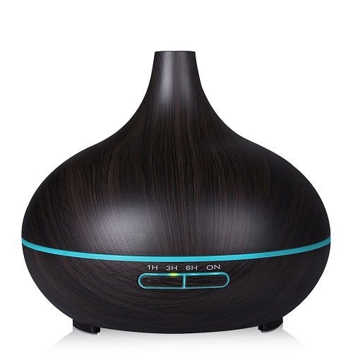 400ml Air Humidifier Essential Oil Diffuser Aroma Lamp Aromatherapy Electric Aroma Diffuser Mist Maker for Home-Wood