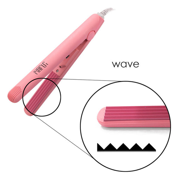 Mini Professional hair straightener Pink Ceramic hair flat iron Straightening corrugated Curling Iron switch Styling Tools