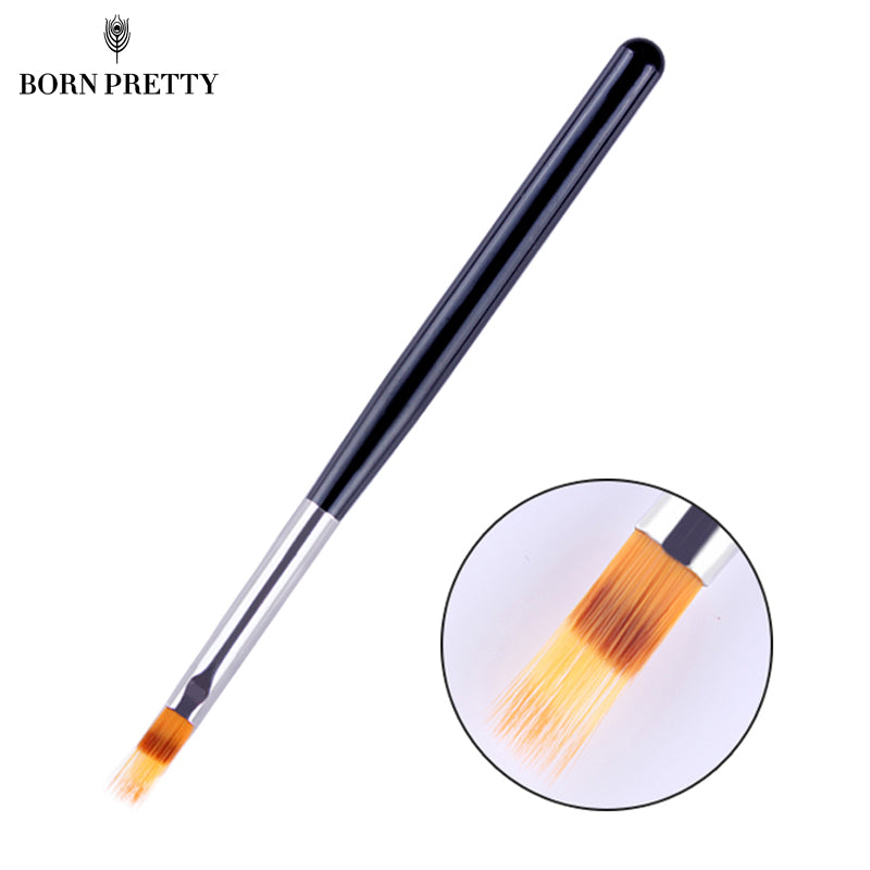 1 Pc Gradient Drawing Nail Brush UV Gel Painting Pen Black Wooden Handle Manicure Nail Art Brush Tool