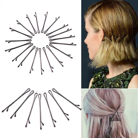 60Pcs Black Invisible Hair Clips Wave Straight Pins Grips Barrette Popularity Simple Hairpin For Alloy Hair Accessories