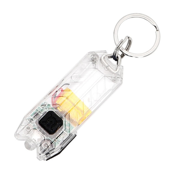 iTimo Mini LED Keychain Flashlight Key Chain USB Rechargeable Portable 45LM 2 Modes Tube Keyring Light Lamp Torch