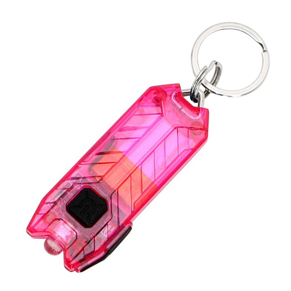 iTimo Mini LED Keychain Flashlight Key Chain USB Rechargeable Portable 45LM 2 Modes Tube Keyring Light Lamp Torch