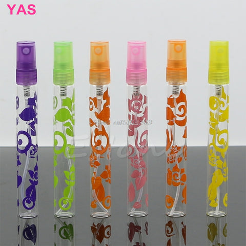 6Pcs 10ml Rose Crystal Cut Glass Perfume Spray Bottles Atomizer Refillable Empty #Y207E# Hot Sale