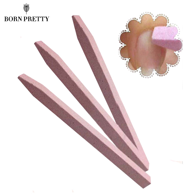 1Pc Unique Stone Nail File Cuticle Remover Trimmer Buffer Nail Art Tool (Random Color) #12146