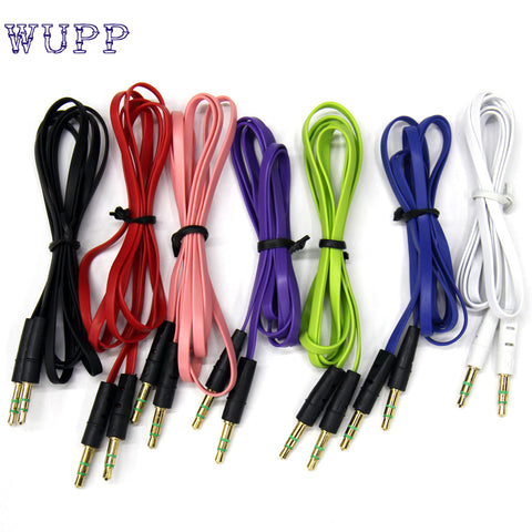 AUTO 2016 Top noodle Aux Stereo 3.5mm 1 m Car Male to M AUX AUXILIARY sound Stereo Audio Data Cable MP3 free shipping Au 30