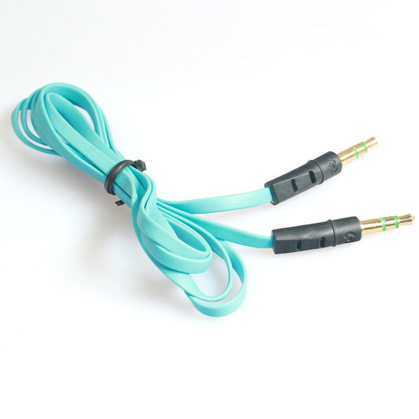 AUTO 2016 Top noodle Aux Stereo 3.5mm 1 m Car Male to M AUX AUXILIARY sound Stereo Audio Data Cable MP3 free shipping Au 30